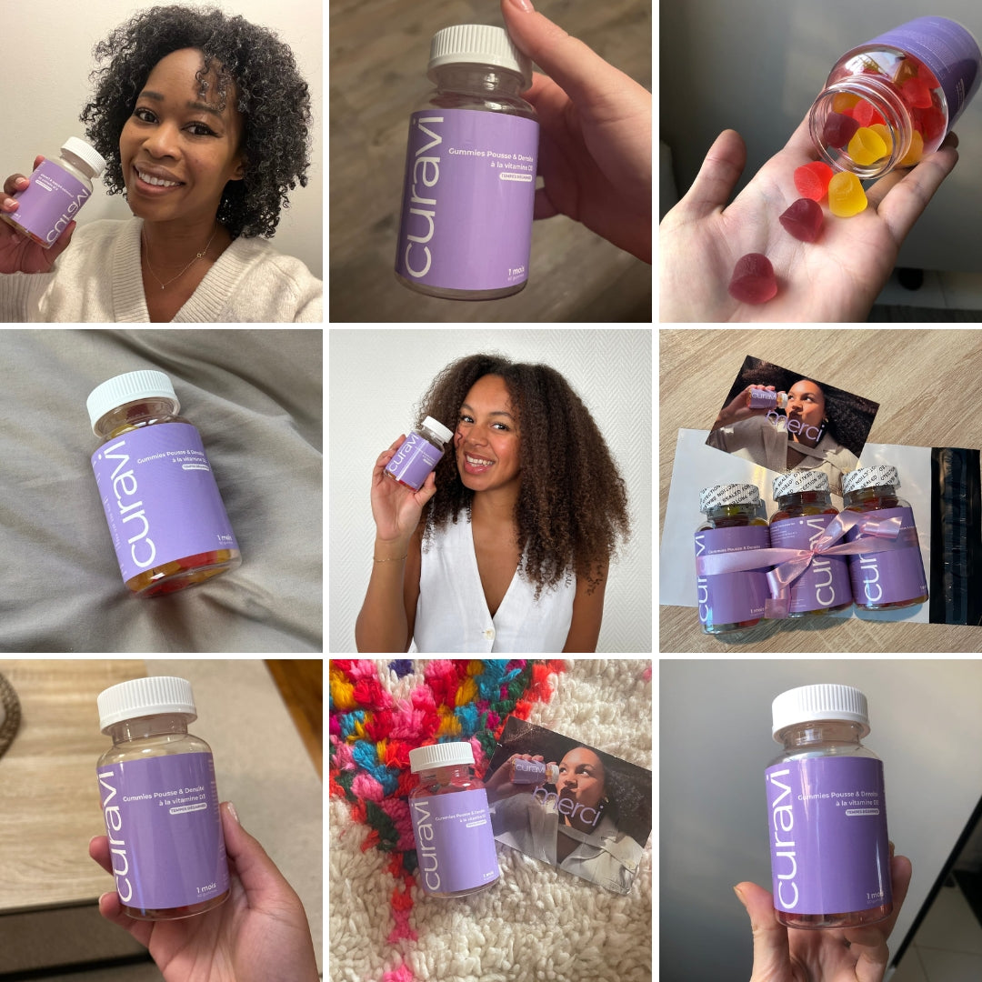 Gummies Pousse de cheveux à la vitamine D3
