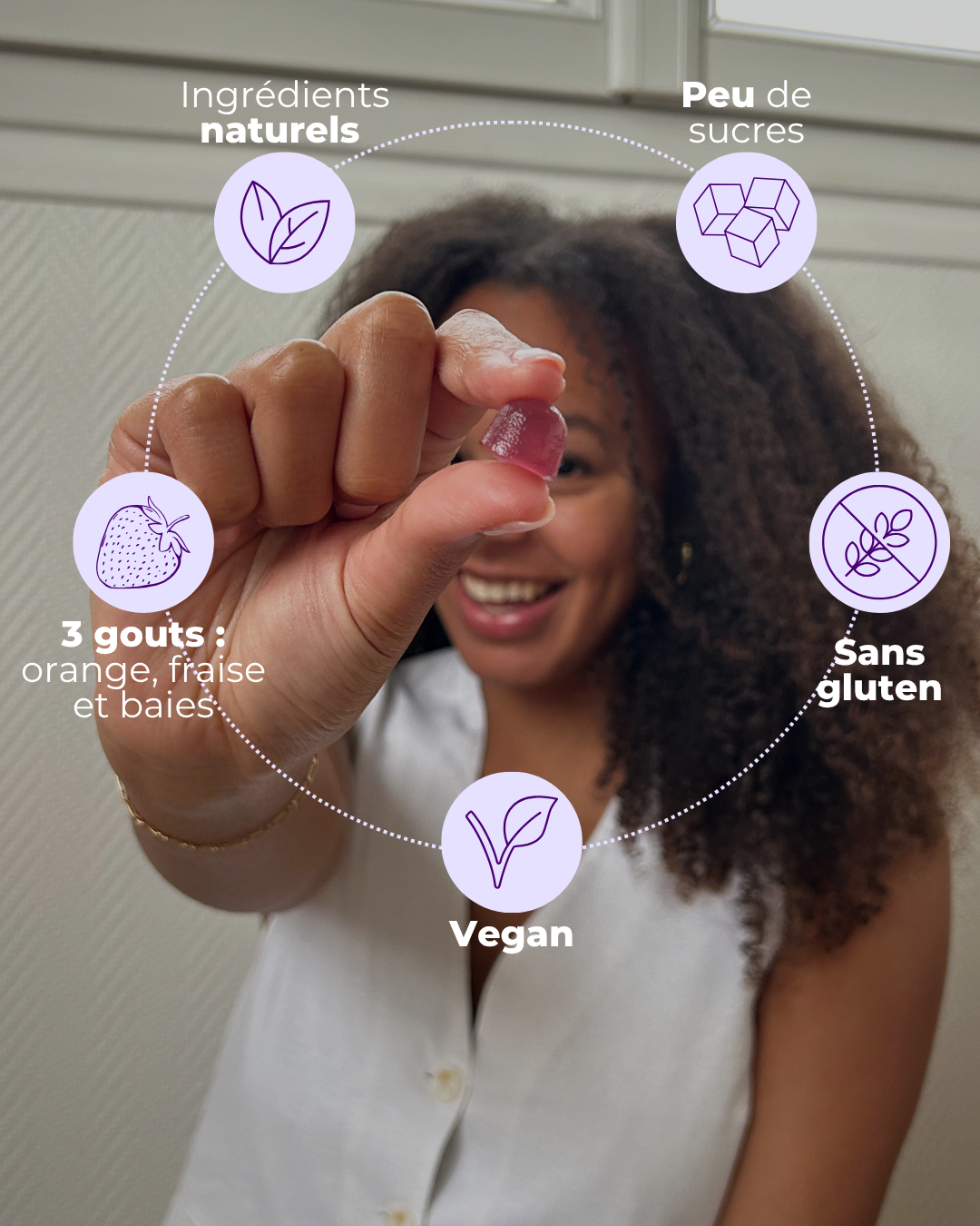 Gummies Pousse de cheveux à la vitamine D3