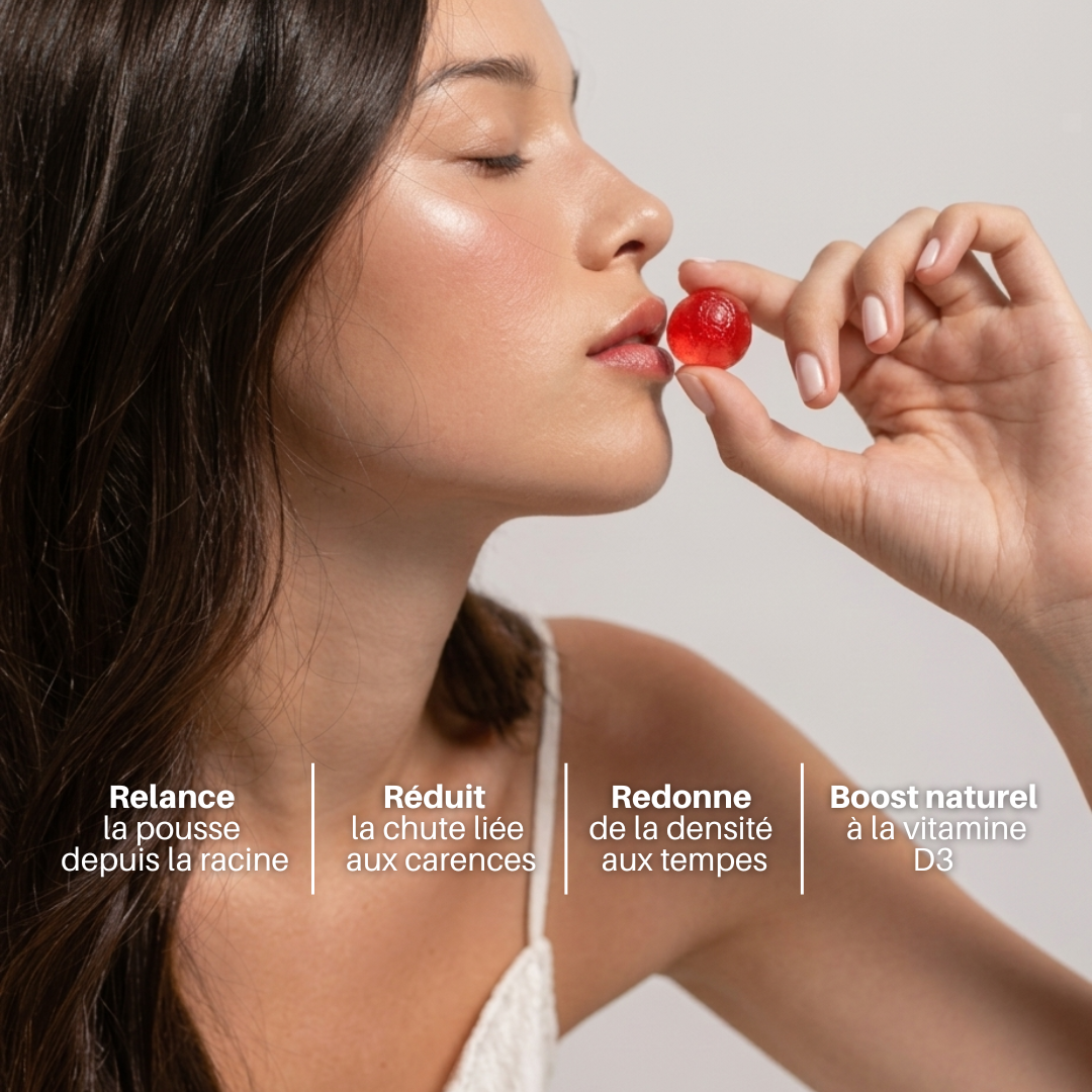 Gummies Pousse de cheveux à la vitamine D3